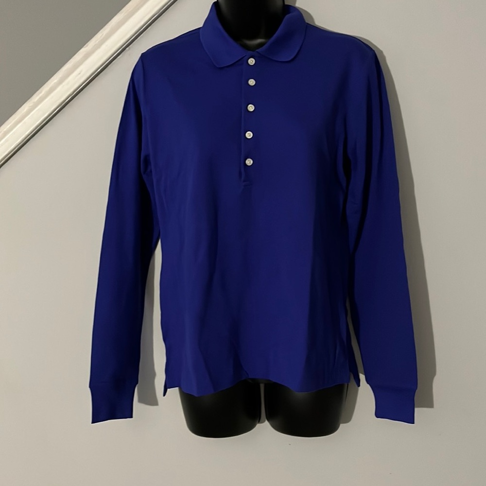 Long sleeve knit polo
